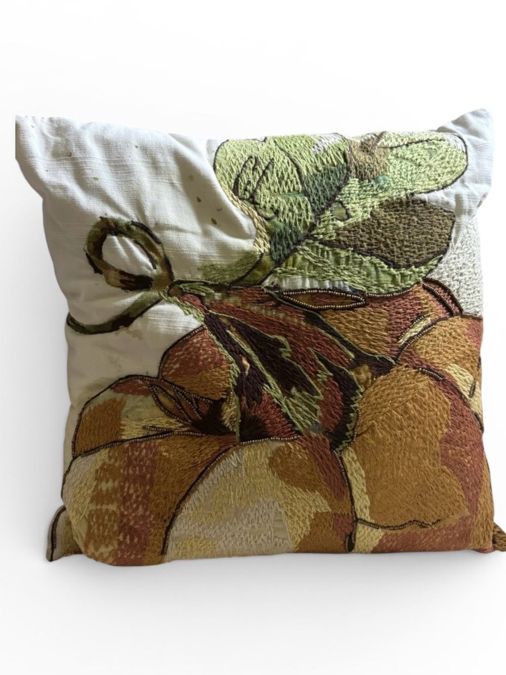1 Southern Living 18” Accent pillow EMB leaves included insert LIKE NEW …